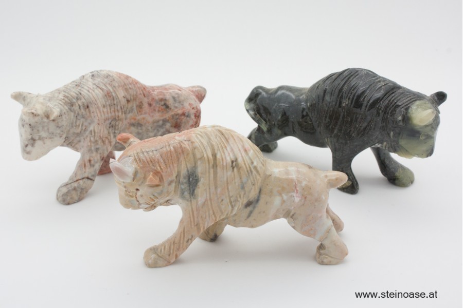 Büffel / Bison Speckstein Gr.L